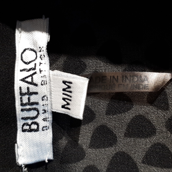 Buffalo David Bitton Sheer Black Button Down Shirt - Picture 10 of 10